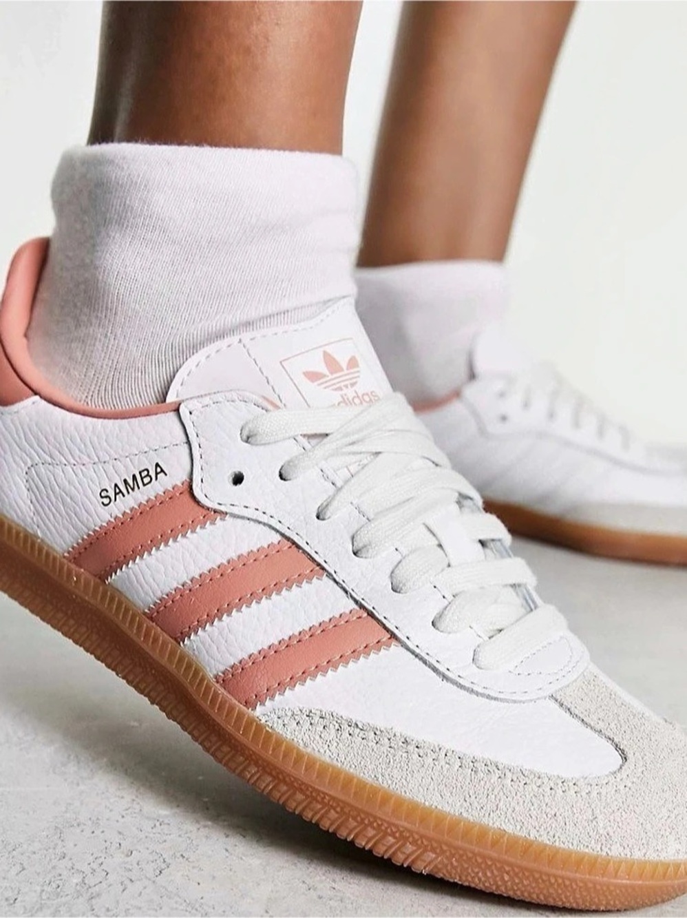 adidas Samba Sneakers White & Pink US 7.5